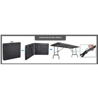 mesa plegable mesa para llevar camping picnic buffet mesa efecto ratán mesa negra larga  plastico