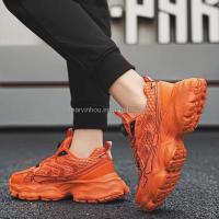 Logotipo de Dropshipping para correr para hombres, plataforma gruesa y transpirable, zapatos deportivos informales para caminar para hombres - details 6