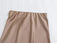 TRAFZA-faldas lisas de satén para mujer, faldas largas de cintura elástica para fiesta en la playa, trajes informales holgados, 2024 - details 21