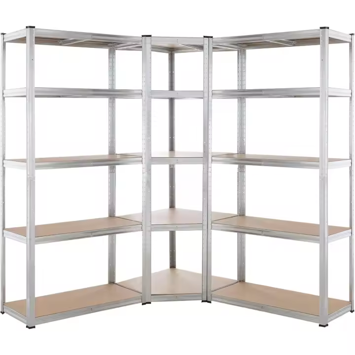 3X Estantería Metálica Esquinera Metal Estante Carga Pesada 875kg/Estante Taller 180x70x40cm - 1