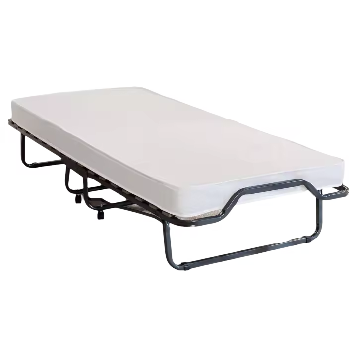 Cama Plegable para Invitados - 90x200 cm - Armazón Metálico Estable - con somier y Funda Protectora - 1