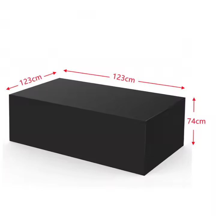 Funda de Muebles al Aire Libre Impermeable 210D para Jardín Cubierta Protectora de Sofá y Mesa Negra Poliéster Superficie Plana Hecha en China - 1