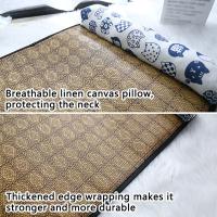 Alfombra plegable de seda de hielo para perros, almohadilla tejida de ratán para mantener el enfriamiento, cama para dormir para perros, suministros para mascotas, alfombrilla refrescante para gatos de 3 tamaños para exteriores - details 3