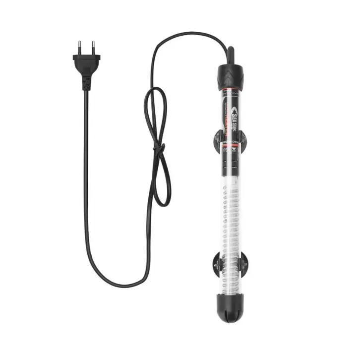 Varilla calefactora de vidrio ajustable para acuario, termostato de temperatura de 25-300W, enchufe de la UE, calentador de agua sumergible para pecera y Reptiles - 1