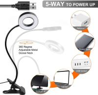 Lámpara de aprendizaje de mesa con clip LED, luz de suplemento de transmisión en vivo, cuidado ocular, lectura USB, trabajo - details 1