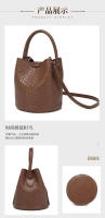 Nuevo bolso de mano tipo cubo de un solo hombro, suave y sencillo, con textura de viajero, patrón tejido de Color sólido - details 8