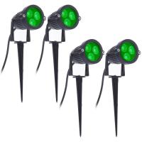 Luces LED de jardín impermeables para exteriores, foco con punta IP65, 3W, 220V, 4 piezas, Lámpara decorativa de paisaje, color verde - details 0