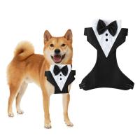Esmoquin de poliéster para perro, arnés transpirable con correa en el pecho, traje con cuerda de tracción, pajarita para perros y gatos - details 3