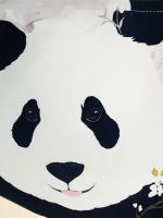 De dibujos animados lindo panda gigante bolsa de mano diseño de nicho versátil bolsa de hombro de gran capacidad bolsa de compras floral respetuosa con el medio ambiente - details 6