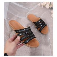 2025 Sandalias planas transpirables con diamantes de imitación - Zapatos de verano cómodos y bohemios para mujer para la playa, fiestas y uso diario, elegante moda primavera-verano - details 26