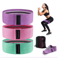 Bandas de resistencia para glúteos y muslos, bandas elásticas de entrenamiento para sentadillas, círculo, tiras elásticas para Fitness, bucles, equipo de gimnasio y Yoga - details 3