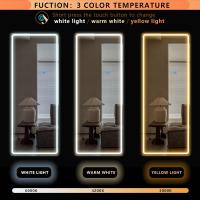 153x50cm Espejo de pie Grande, Espejo de Cuerpo Entero Pared Rectangular, Espejo Cuerpo Entero Pared LED, Espejo Pared vestidor, Dormitorio, Negro - details 77