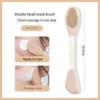 Cepillo de máscara de silicona de doble cabeza, raspador de cabeza suave exfoliante de doble uso, cepillos de limpieza de masaje amigables con la piel - details 2
