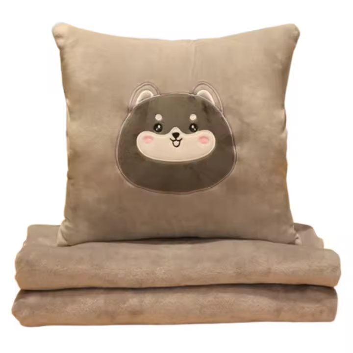 Manta-Cojín 2-en-1 Almohada de Oficina Calentadora para Niñas Almohada de Coche Cómoda - 1