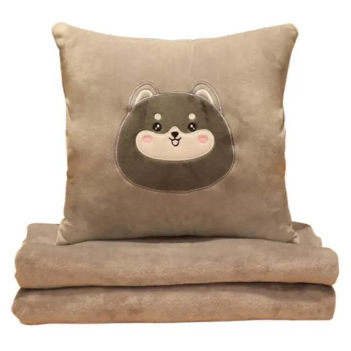 Manta-Cojín 2-en-1 Almohada de Oficina Calentadora para Niñas Almohada de Coche Cómoda - 1