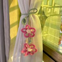 Marcapáginas de punto hecho a mano INS, colgantes florales de margaritas únicos, marcador de página de cinturón, marcador de libro de ganchillo para niñas - details 1