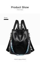 Mochila de Cuero Suave Casual para Mujeres Impermeable, Resistente al Desgaste, Antirrobo con Patrones de Parche Bolsa de Hombro Grande con Lining de Dacron - details 28