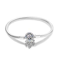 Pulsera de plata de ley 925 con forma de corazón y mariposa para mujer, brazalete de cadena de seguridad, compatible con abalorios originales, joyería - details 23