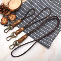 Correa de cuello de cuero genuino de vaca para teléfono móvil, insignia, llaves, identificación, tarjeta de crédito, tarjetero, cordón para muñeca y cuello, llavero - details 0