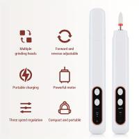Juego de lima eléctrica para uñas, diseño portátil de acrílico con iluminación LED, carga USB, lima eléctrica de 3 velocidades - details 0