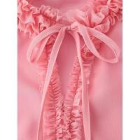 Vestido de gasa con volantes, estilo clásico, versátil y a la moda para mujer. - details 4