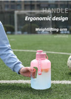 Botella de agua deportiva con pajita de gran capacidad, hervidor de agua portátil de plástico para exteriores - details 8
