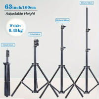 Trípode de acero inoxidable de 160,02 cm para smartphone y cámara, palo selfie extensible con soporte para teléfono, rotación vertical y horizontal, instalación montada en soporte, sin carga - details 2