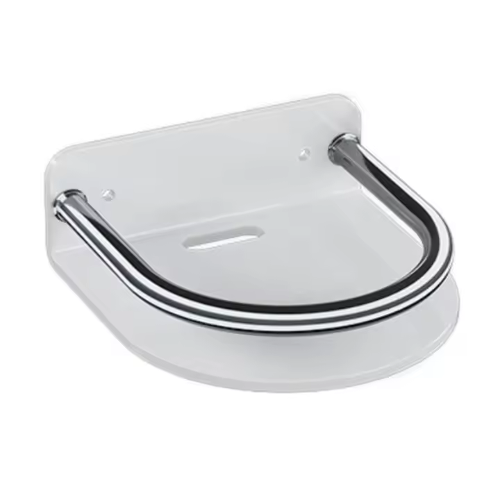 Estante de almacenamiento para baño sin perforaciones, estante cuadrado para champú montado en la pared, colgador de pared flotante sin taladro para almacenamiento de maquillaje - 1