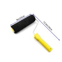 Cepillo De Rodillo De Fibra Negra De 9 Pulgadas Para Aplicación De Masilla Textura De Arte De Pared - Herramienta De Bricolaje Para Decoración Del Hogar, 9inc Negro Cepillo De Fibra Rodillo - details 4