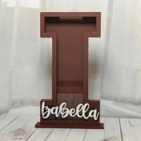 Hucha personalizada con alfabeto para niños y niñas, hucha duradera de madera ecológica, juguete educativo, 1 unidad - details 6