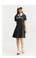 Vestido Polo de Cintura Recortada de Estilo Vintage Semir Moda de Verano 2024 para Mujeres con Estampado de Panda y Letras - details 8