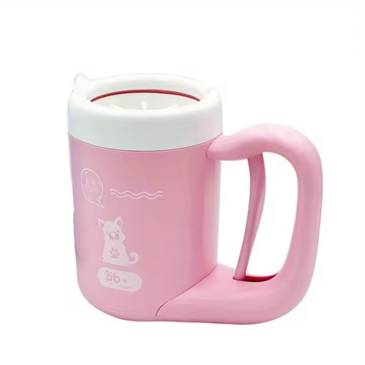 Prensatelas portátil para perros, taza de limpieza para patas de gato, suministros de limpieza para mascotas, baño de pies efectivo - 1