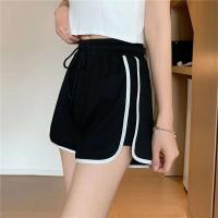 Pantalones deportivos de cintura alta para mujer, pantalones de seguridad para Yoga de pierna ancha informales para exteriores, pantalones cortos de mezcla de algodón de tres cuartos de longitud - details 11