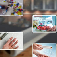 Película adhesiva desechable de pe de calidad alimentaria, envoltura de alimentos, película adhesiva para conservación de frutas y verduras - details 1