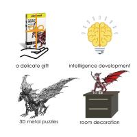 Piececool-rompecabezas de Metal 3d, juguete DIY del Dragón Negro para adolescentes, rompecabezas, modelo de rompecabezas, Kit de regalos para adultos - details 6