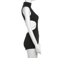 Mono ajustado sin espalda con cuello redondo para mujer - details 11