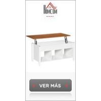 Mesa de Centro Elevable Mesita de Comedor Mesa de Café Versátil con Almacenaje Oculto Patas de Metal para Salón Comedor 90x60,5x45,5 cm Teca - details 7