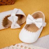 Nuevos zapatos Retro para caminar para bebé recién nacido, zapatos de princesa con lazo de Color sólido para primavera y otoño, parte inferior de goma suave antideslizante, informales para bebé - details 3