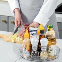 Rejilla de respiración transparente para cocina y baño, armario giratorio de 360 ​​grados, organizador de especias, cosméticos y bebidas - details 1