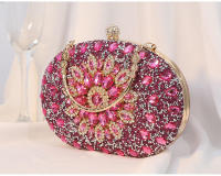 Nuevo bolso de noche con incrustaciones de diamantes de flor de aleación, bolso de mano para banquete de vestido de alta sociedad para mujer - details 13