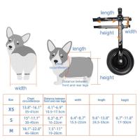 Pata trasera ajustable para discapacitados, ayuda de movilidad para perros, patas de rehabilitación ligeras para mascotas, silla de ruedas para caminar, herramientas de carrito - details 1