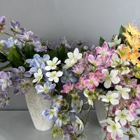 Jasmine artificiales verticales de 80cm, elegante y hermosa flor de jazmín de simulación, flor falsa de seda impresa en 3D de tacto Real - details 7