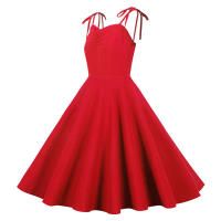 Strapless women summer solid slim a-line midi party dress - details 2