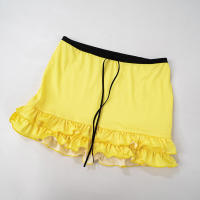 Conjunto de falda con volantes y top tubo sin mangas con cordón ajustable para mujer, novedad de verano F010 - details 18