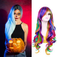 Colorido ondulado Cosplay mujeres, peluca ligera, suave y suave para niñas, uso diario, peinado - details 3