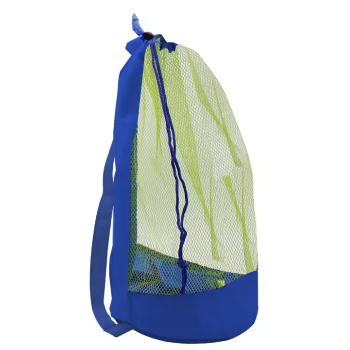 Mochila de natación, bolsa de playa de gran capacidad, bolsa de red de almacenaje ligera plegable, mochila de viaje transpirable de secado rápido - 1