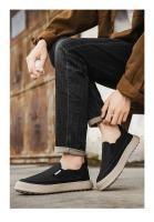 Zapatos de Lona para Hombres 2025 Nuevos Zapatillas Negras Versátiles de Moda - details 5