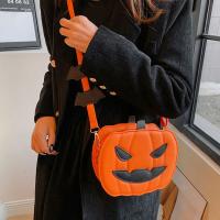 Bolso de calabaza de Halloween de cuero PU de dibujos animados, bolso de hombro divertido de calabaza de murciélago, bolso cruzado cuadrado de gran capacidad para fiesta - details 7