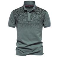 Polos de mezcla de algodón con estampado degradado de nuevo diseño para hombres Polos de manga corta de moda de verano para hombres - details 9