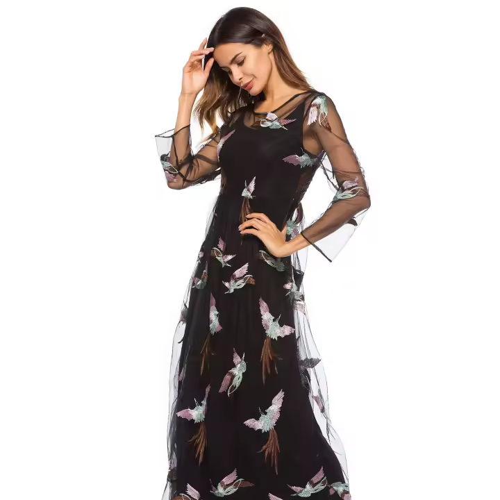 2025 Primavera/Verano nuevo conjunto de dos piezas de encaje bordado grande para mujer Venta caliente exquisito - 1